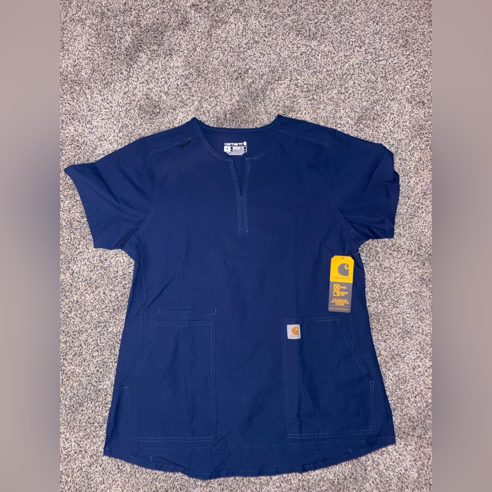 Carhartt Dark Blue Scrub Shirt